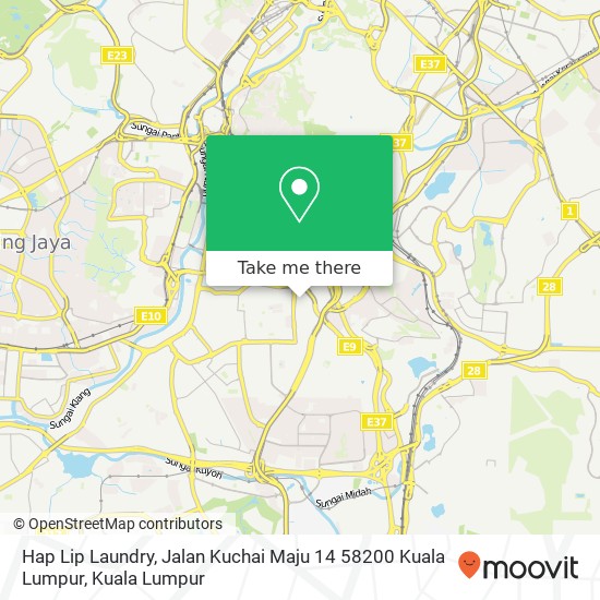 Hap Lip Laundry, Jalan Kuchai Maju 14 58200 Kuala Lumpur map