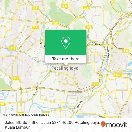 Jaleel BC Sdn. Bhd., Jalan 52 / 4 46200 Petaling Jaya map