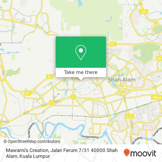 Peta Mawarni's Creation, Jalan Ferum 7 / 31 40000 Shah Alam