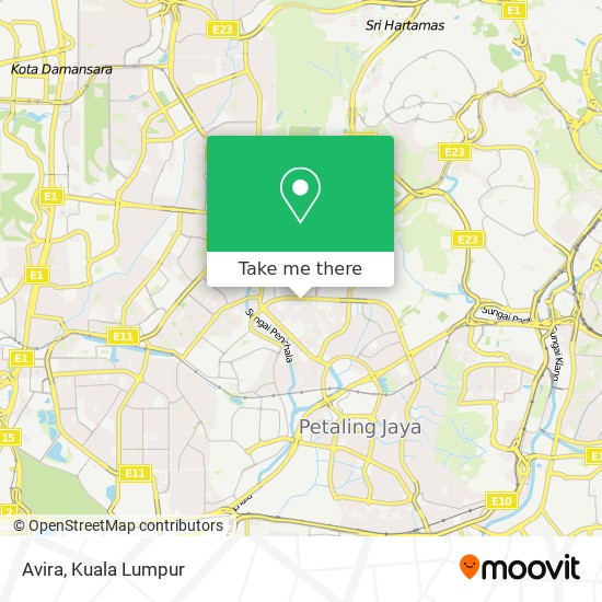 How to get to Avira in Petaling Jaya?