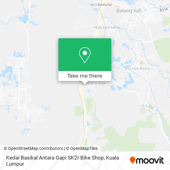 Peta Kedai Basikal Antara Gapi SK2r Bike Shop