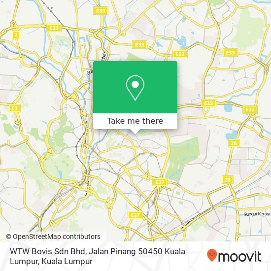 Peta WTW Bovis Sdn Bhd, Jalan Pinang 50450 Kuala Lumpur