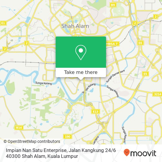 Peta Impian Nan Satu Enterprise, Jalan Kangkung 24 / 6 40300 Shah Alam