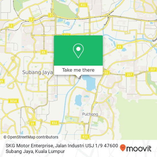 SKG Motor Enterprise, Jalan Industri USJ 1 / 9 47600 Subang Jaya map