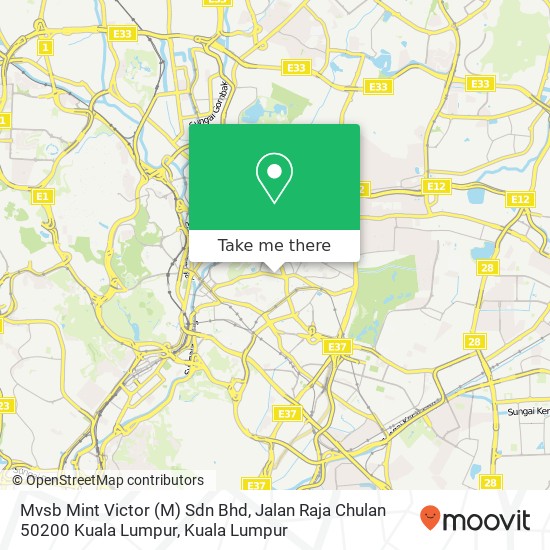 Peta Mvsb Mint Victor (M) Sdn Bhd, Jalan Raja Chulan 50200 Kuala Lumpur