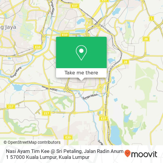 Nasi Ayam Tim Kee @ Sri Petaling, Jalan Radin Anum 1 57000 Kuala Lumpur map
