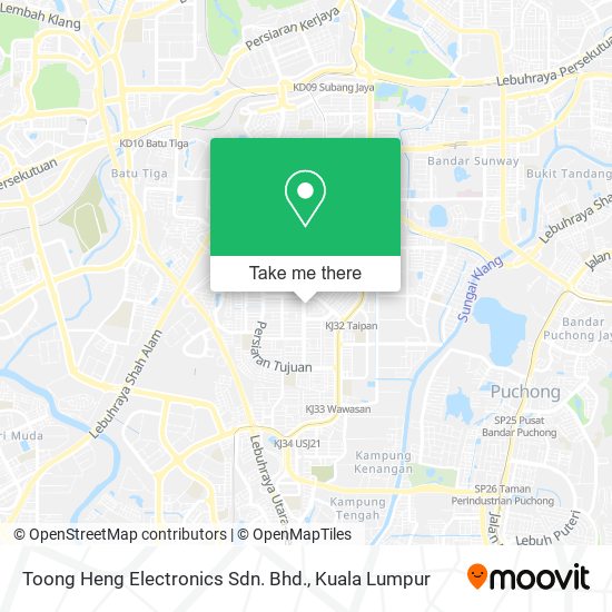 Peta Toong Heng Electronics Sdn. Bhd.