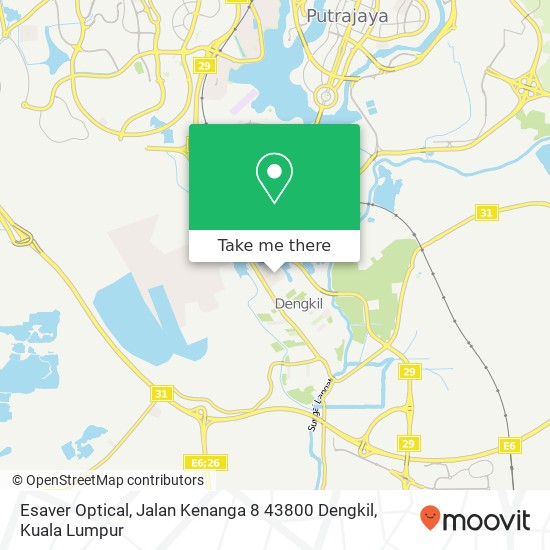 Esaver Optical, Jalan Kenanga 8 43800 Dengkil map