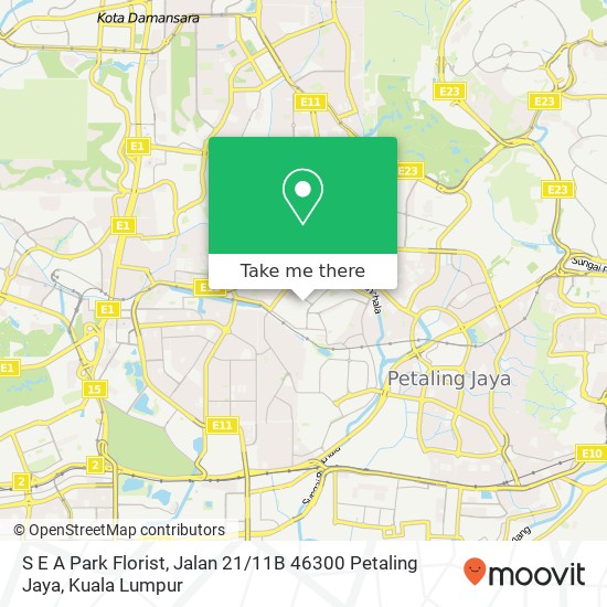 S E A Park Florist, Jalan 21 / 11B 46300 Petaling Jaya map