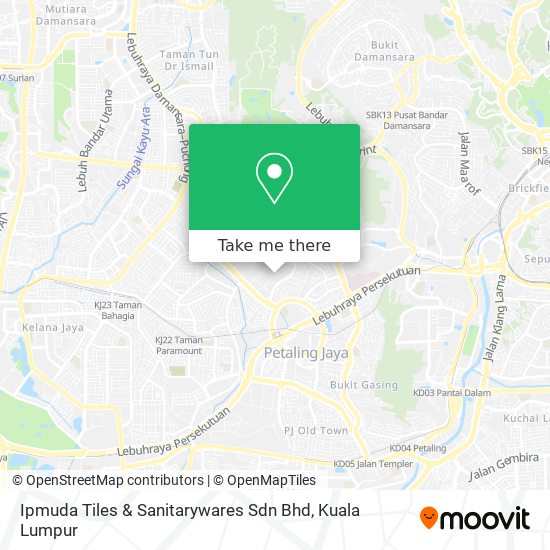 Ipmuda Tiles & Sanitarywares Sdn Bhd map