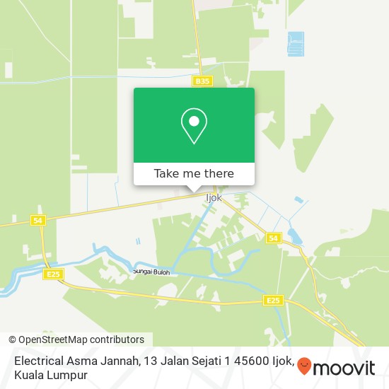 Peta Electrical Asma Jannah, 13 Jalan Sejati 1 45600 Ijok