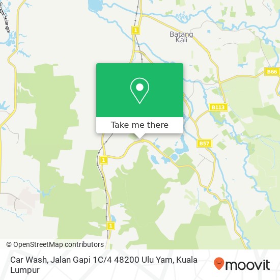 Peta Car Wash, Jalan Gapi 1C / 4 48200 Ulu Yam
