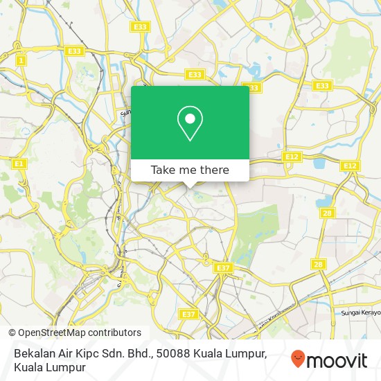 Bekalan Air Kipc Sdn. Bhd., 50088 Kuala Lumpur map