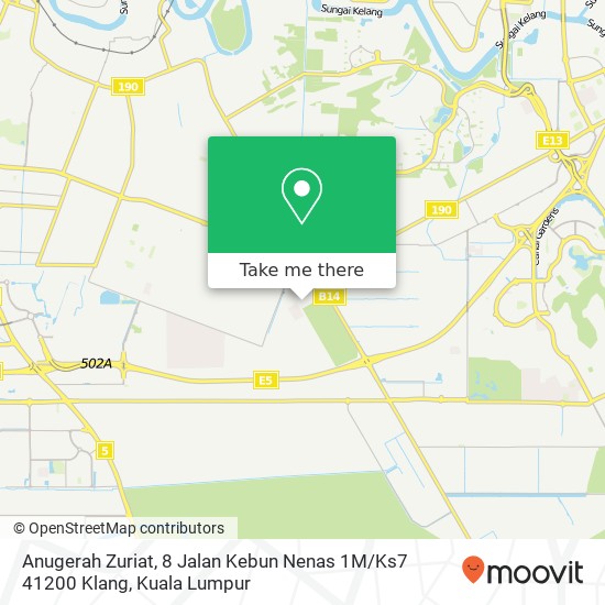 Anugerah Zuriat, 8 Jalan Kebun Nenas 1M / Ks7 41200 Klang map