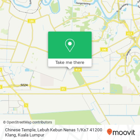 Chinese Temple, Lebuh Kebun Nenas 1 / Ks7 41200 Klang map