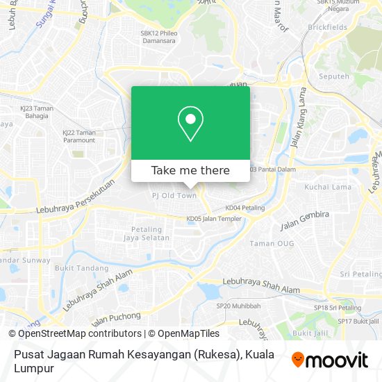 Peta Pusat Jagaan Rumah Kesayangan (Rukesa)