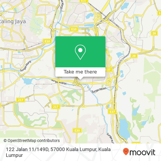 Peta 122 Jalan 11 / 149D, 57000 Kuala Lumpur