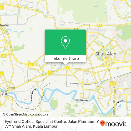 Eyetrend Optical Specialist Centre, Jalan Plumbum Y 7 / Y Shah Alam map