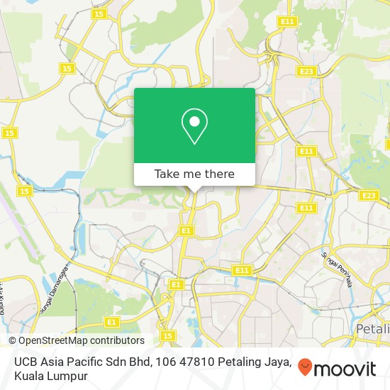 UCB Asia Pacific Sdn Bhd, 106 47810 Petaling Jaya map