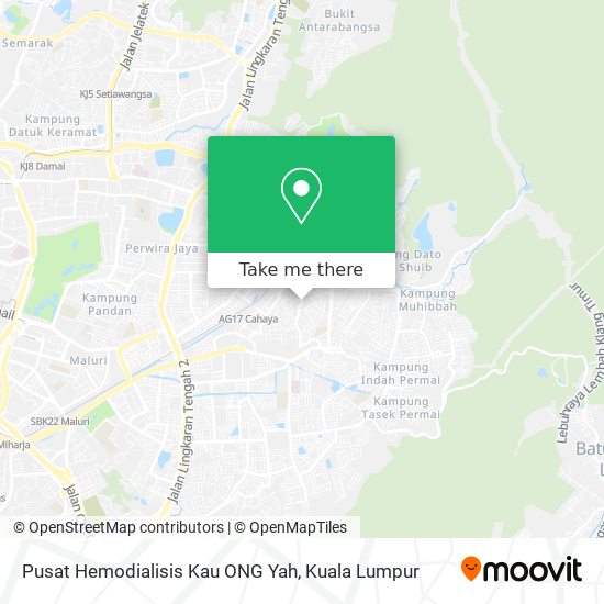 Pusat Hemodialisis Kau ONG Yah map