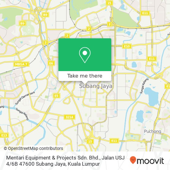 Mentari Equipment & Projects Sdn. Bhd., Jalan USJ 4 / 6B 47600 Subang Jaya map