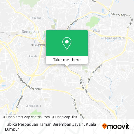 Peta Tabika Perpaduan Taman Seremban Jaya 1