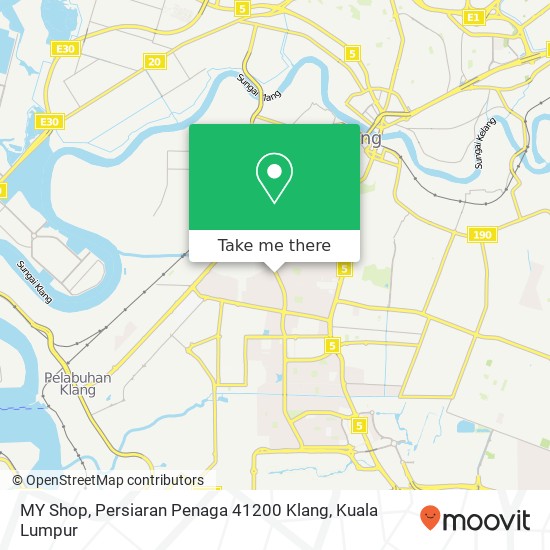 Peta MY Shop, Persiaran Penaga 41200 Klang