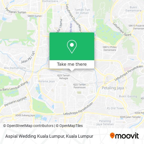 Aspial Wedding Kuala Lumpur map