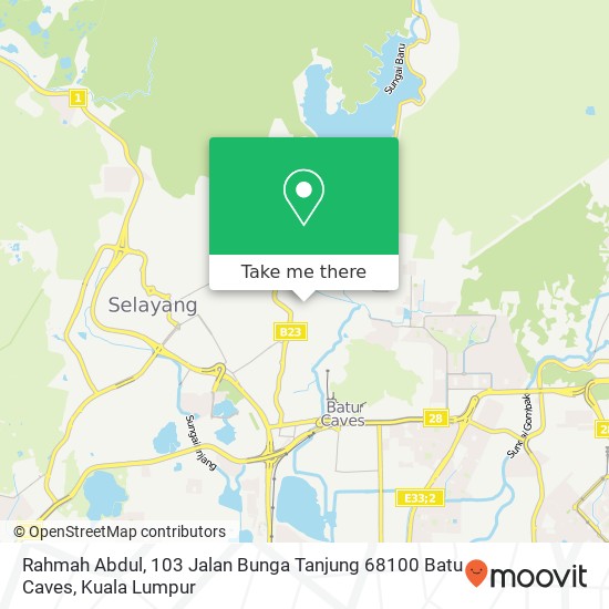 Peta Rahmah Abdul, 103 Jalan Bunga Tanjung 68100 Batu Caves