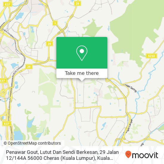 Peta Penawar Gout, Lutut Dan Sendi Berkesan, 29 Jalan 12 / 144A 56000 Cheras (Kuala Lumpur)