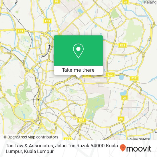 Tan Law & Associates, Jalan Tun Razak 54000 Kuala Lumpur map