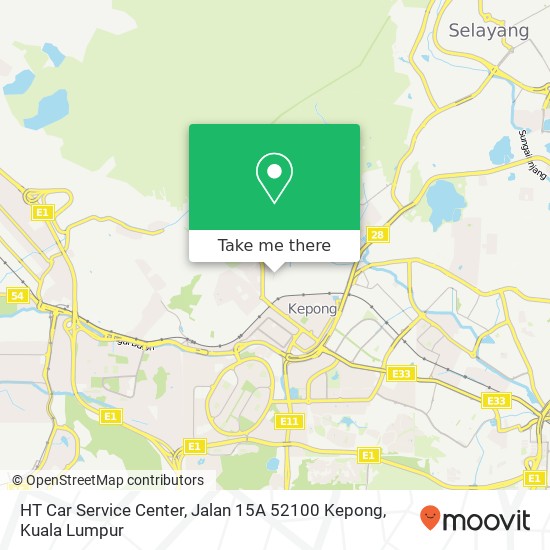 HT Car Service Center, Jalan 15A 52100 Kepong map