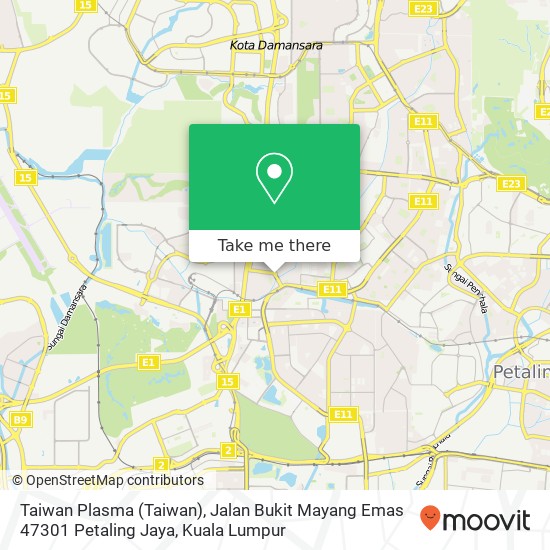 Peta Taiwan Plasma (Taiwan), Jalan Bukit Mayang Emas 47301 Petaling Jaya