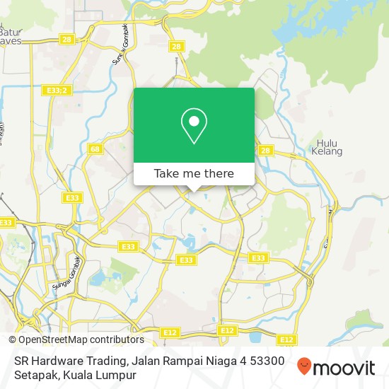 SR Hardware Trading, Jalan Rampai Niaga 4 53300 Setapak map