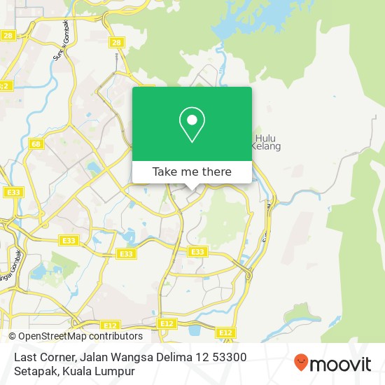 Last Corner, Jalan Wangsa Delima 12 53300 Setapak map