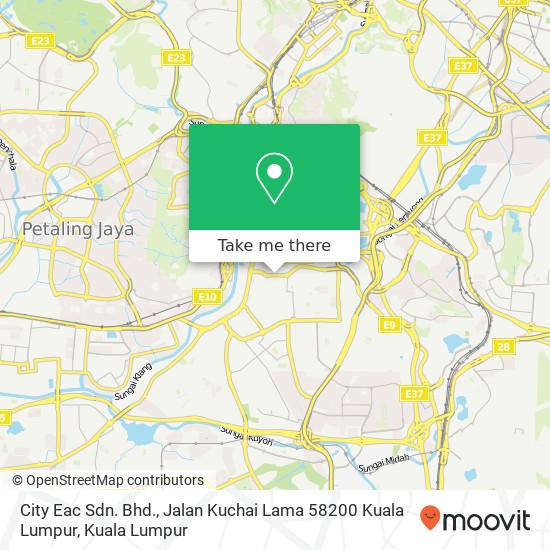 City Eac Sdn. Bhd., Jalan Kuchai Lama 58200 Kuala Lumpur map