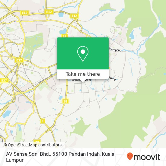 AV Sense Sdn. Bhd., 55100 Pandan Indah map