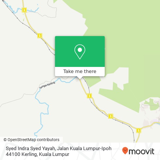 Peta Syed Indra Syed Yayah, Jalan Kuala Lumpur-Ipoh 44100 Kerling