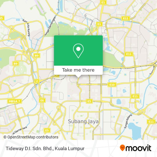 Tideway D.I. Sdn. Bhd. map