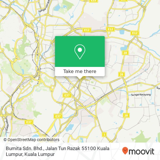 Bumita Sdn. Bhd., Jalan Tun Razak 55100 Kuala Lumpur map