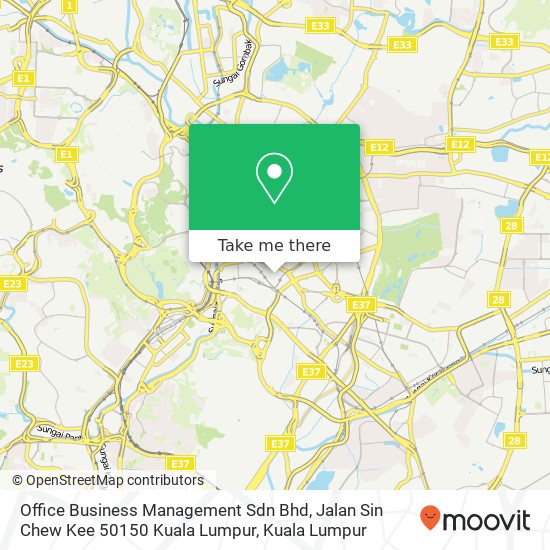 Office Business Management Sdn Bhd, Jalan Sin Chew Kee 50150 Kuala Lumpur map