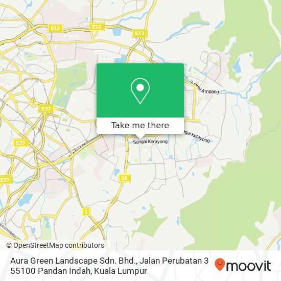 Peta Aura Green Landscape Sdn. Bhd., Jalan Perubatan 3 55100 Pandan Indah
