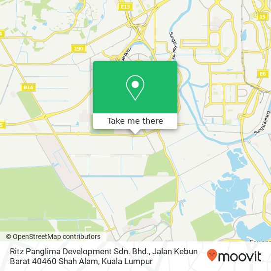 Ritz Panglima Development Sdn. Bhd., Jalan Kebun Barat 40460 Shah Alam map