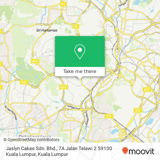 Jaslyn Cakes Sdn. Bhd., 7A Jalan Telawi 2 59100 Kuala Lumpur map