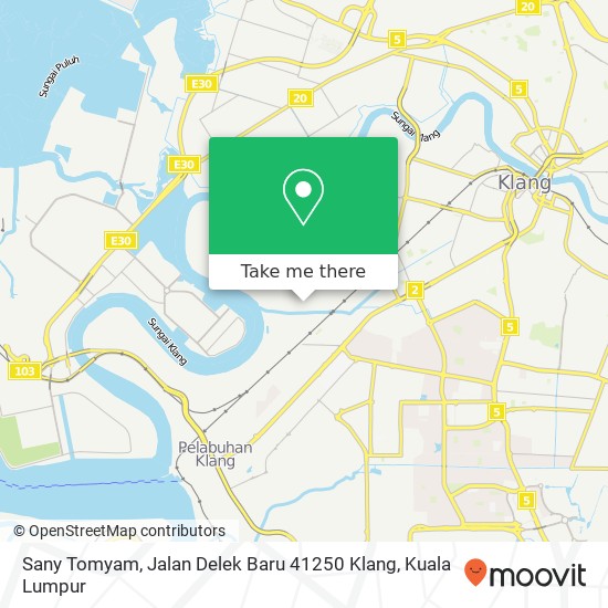 Sany Tomyam, Jalan Delek Baru 41250 Klang map