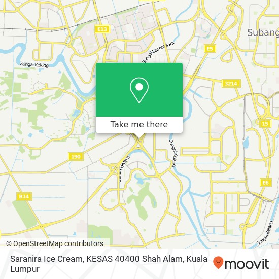 Peta Saranira Ice Cream, KESAS 40400 Shah Alam