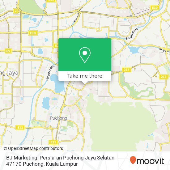 BJ Marketing, Persiaran Puchong Jaya Selatan 47170 Puchong map