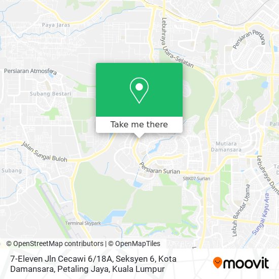Peta 7-Eleven Jln Cecawi 6 / 18A, Seksyen 6, Kota Damansara, Petaling Jaya