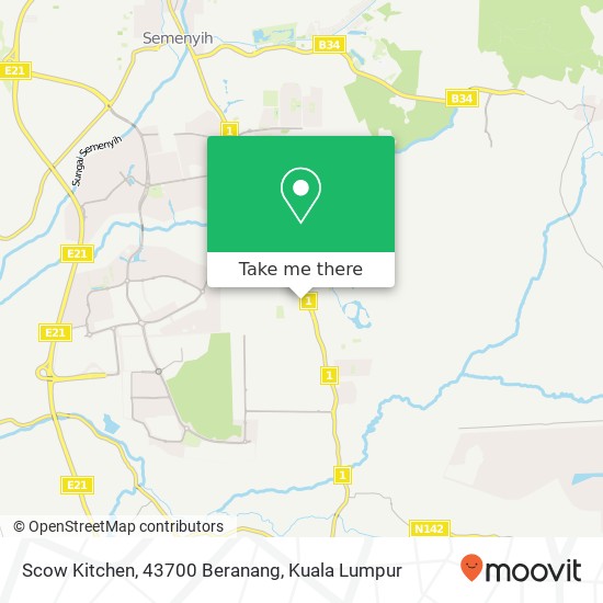 Scow Kitchen, 43700 Beranang map