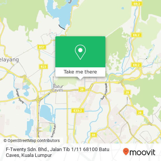 F-Twenty Sdn. Bhd., Jalan Tib 1 / 11 68100 Batu Caves map